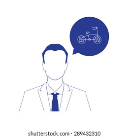 Businessman and colorful luggage icon 