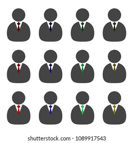 businessman with colorful necktie 