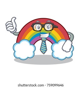 Businessman colorful rainbow character cartoon