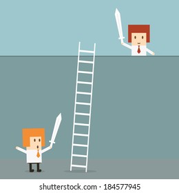 Businessman competition