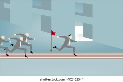 Businessman in competition