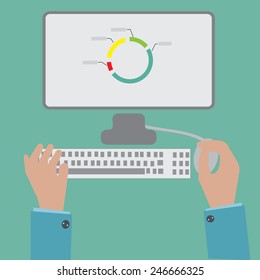 Businessman at computer