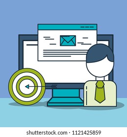 businessman computer email strategy digital marketing