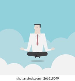 Businessman concentration - Vector