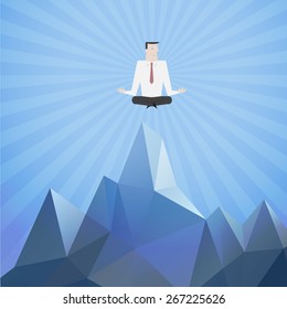 Businessman concentration - Vector