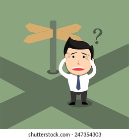 businessman concept (confuse)