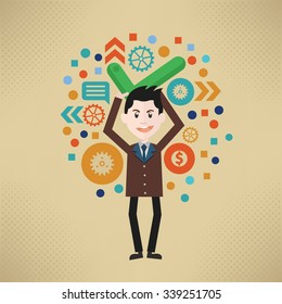 Businessman concept design, vector