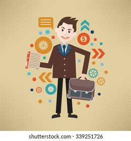 Businessman concept design, vector