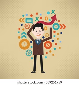 Businessman concept design, vector