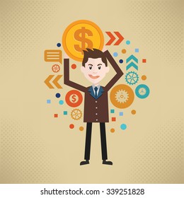 Businessman concept design, vector
