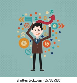 
Businessman concept design, vector