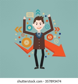 Businessman concept design, vector