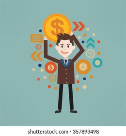 Businessman concept design, vector