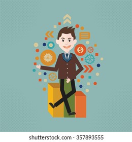 Businessman concept design, vector