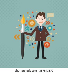 Businessman concept design, vector