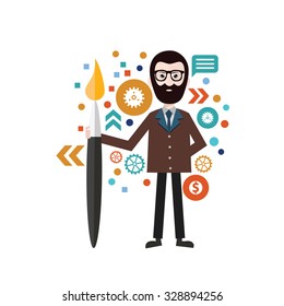 Businessman concept design,abstract design,vector