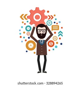 Businessman concept design,abstract design,vector