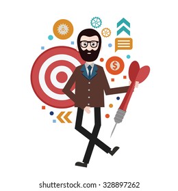 Businessman concept design,abstract design,vector