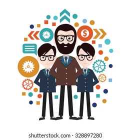 Businessman concept design,abstract design,vector