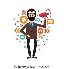 Businessman concept design,abstract design,vector