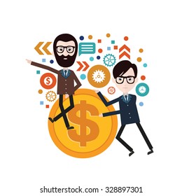 Businessman concept design,abstract design,vector