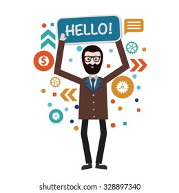 Businessman concept design,abstract design,vector