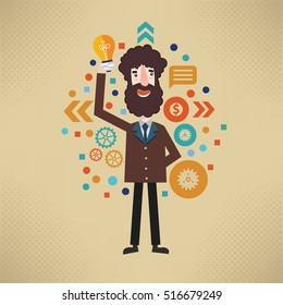 Businessman concept design,clean vector