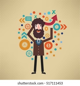
Businessman concept design,clean vector