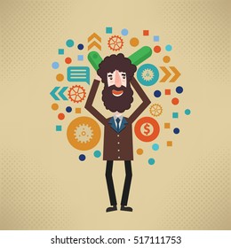 
Businessman concept design,clean vector