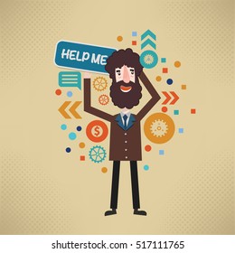 
Businessman concept design,clean vector
