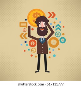 
Businessman concept design,clean vector