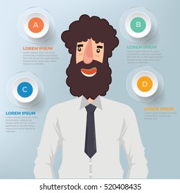 businessman concept design,clean vector