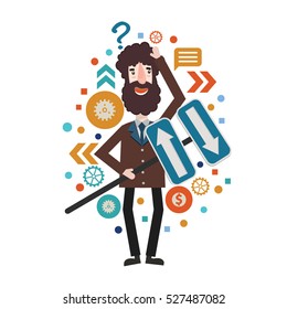 Businessman concept design,clean vector