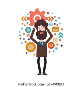Businessman concept design,clean vector