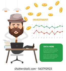 Businessman concept design,clean vector