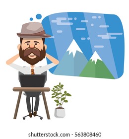 Businessman concept design,clean vector