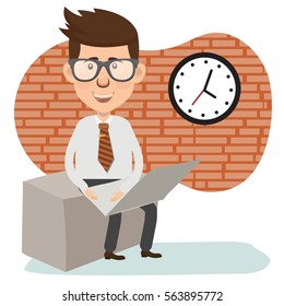 Businessman concept design,clean vector