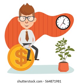 Businessman concept design,clean vector