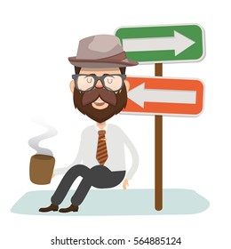 Businessman concept design,clean vector