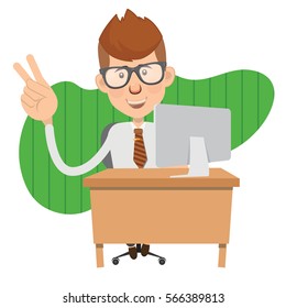 Businessman concept design,clean vector