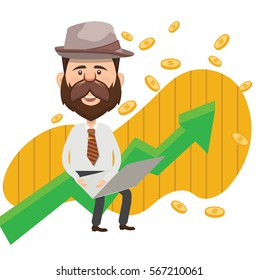 Businessman concept design,clean vector