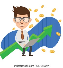 Businessman concept design,clean vector
