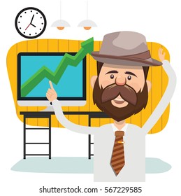 Businessman concept design,clean vector