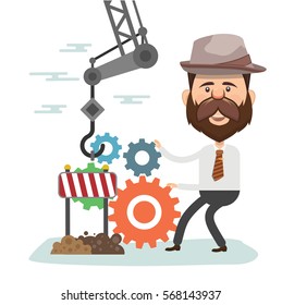 Businessman concept design,clean vector