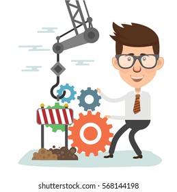 Businessman concept design,clean vector