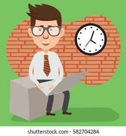 Businessman concept design,clean vector