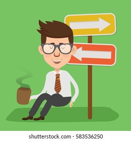 Businessman concept design,clean vector