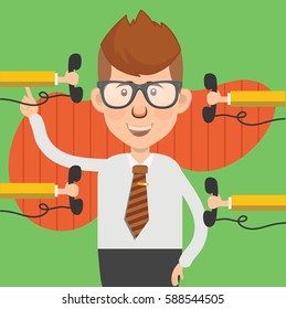 Businessman concept design,clean vector