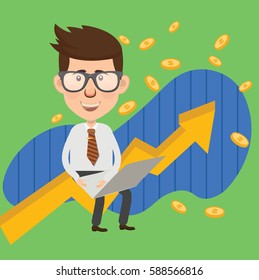 Businessman concept design,clean vector