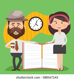 Diseño de concepto de hombre de negocios, vector limpio